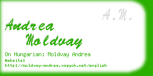 andrea moldvay business card